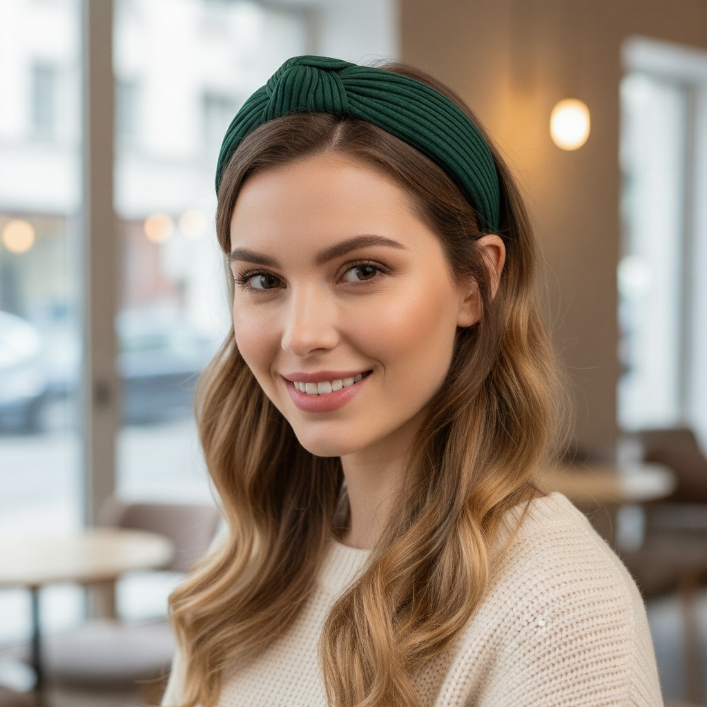 Women's Ribbed Knot Hairband Wukusy