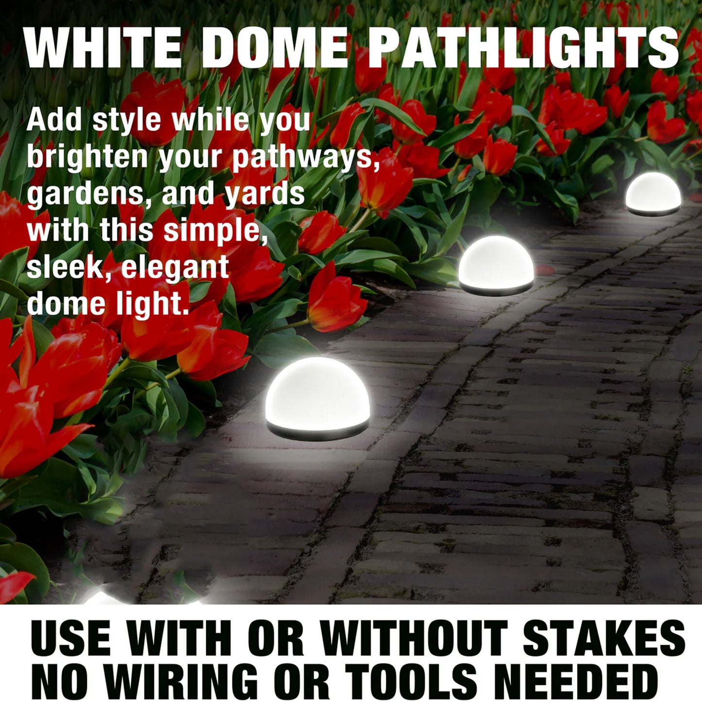 Dome Solar Garden Light Set (4 Pc) Wukusy