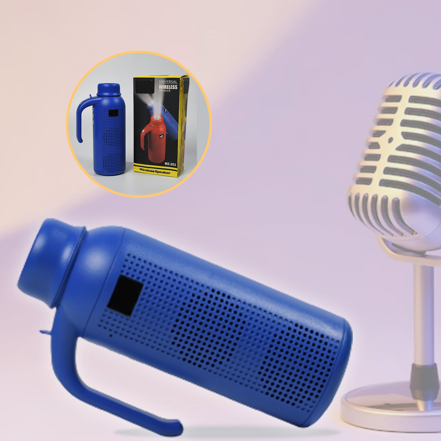 1287  Smart Bluetooth Speaker With Torch Light Wireless Bluetooth Speaker  Night Flash Light Speaker Wukusy