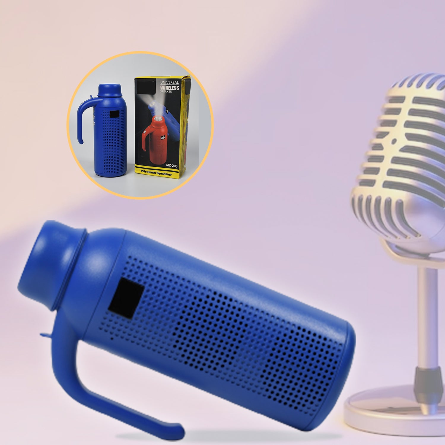 1287  Smart Bluetooth Speaker With Torch Light Wireless Bluetooth Speaker  Night Flash Light Speaker Wukusy