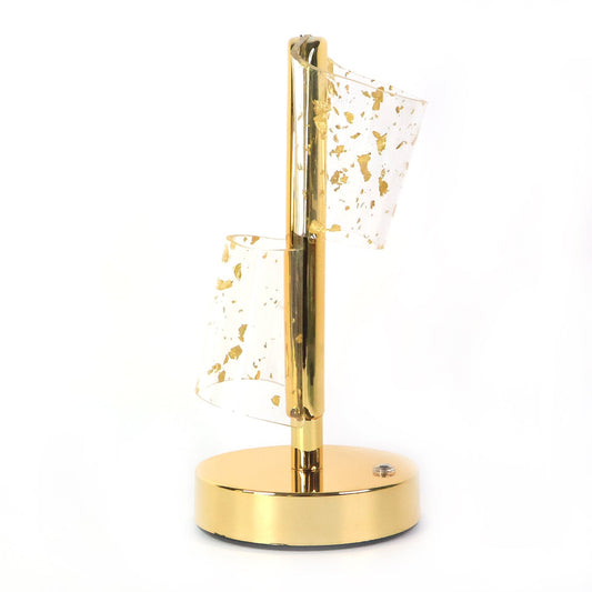 Luxury Golden Crystal Led Double Shade Table Lamp (1 Pc) Wukusy