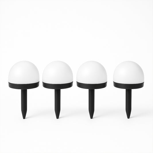 Dome Solar Garden Light Set (4 Pc) Wukusy