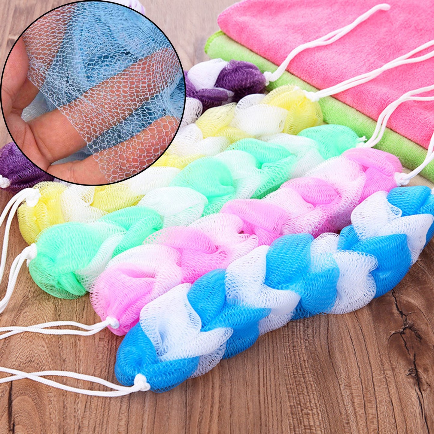 Pack of 6 Bath Loofah Sponges