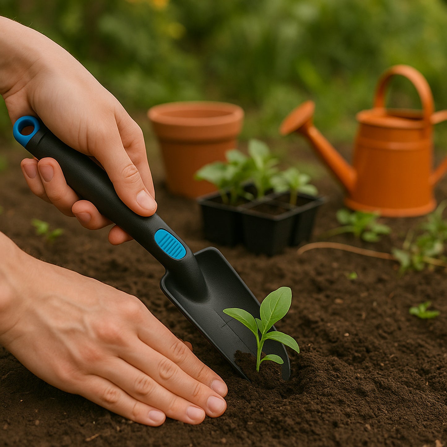 Heavy Duty Plastic Garden Hand Trowel with Measurement Marks