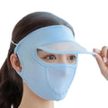 Women's Full Face UV Protection Hat with Mask & Wide Brim Visor - BuyItOnline