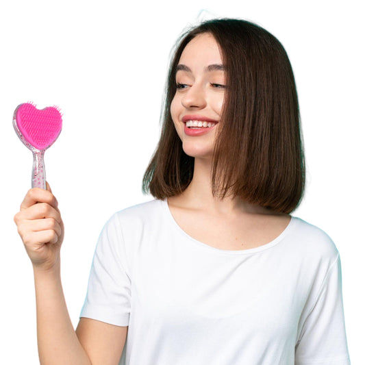 Heart Shape Hair Brush Massage Shower Comb (1 Pc)