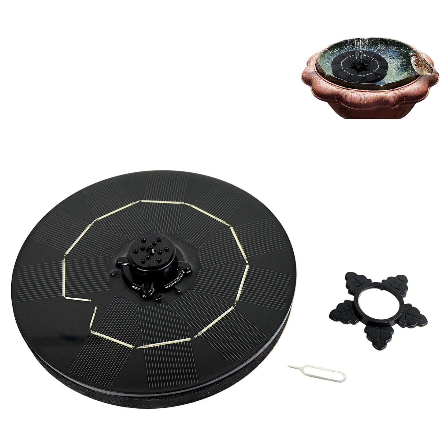 Solar-powered Floating Water Fountain Pump Kit