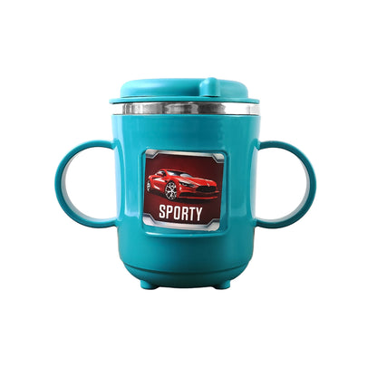 Kids Sporty Sipper Mug with Straw & Dual Handles.