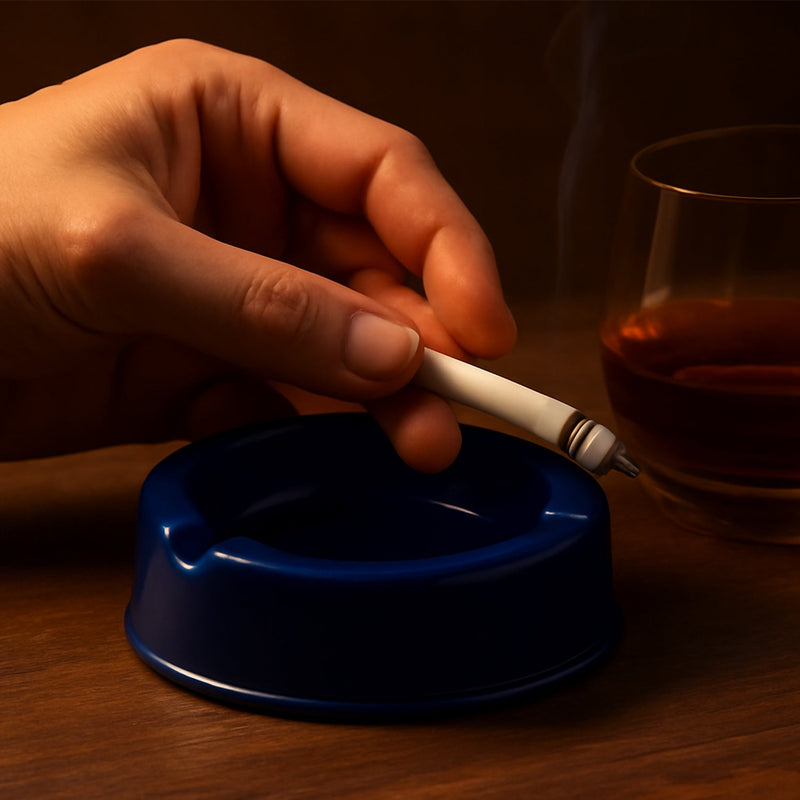 Oblivion Dark Blue Plastic ashtray (1 Pc) Wukusy