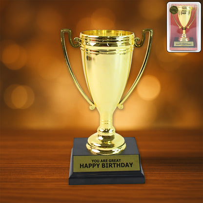 Golden Birthday Trophy  You Are Great Happy Birthday Plastic Award With Base Wukusy
