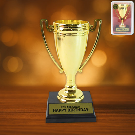 Golden Birthday Trophy  You Are Great Happy Birthday Plastic Award With Base Wukusy