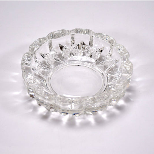 4066 Paricutin Glass Crystal Quality Cigar Cigarette Ashtray Round Tabletop For Home Office Indoor Outdoor Home Decor Wukusy