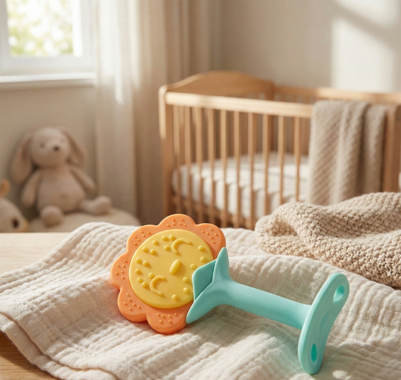 Baby Teether - Food-Grade Sunflower Design Wukusy