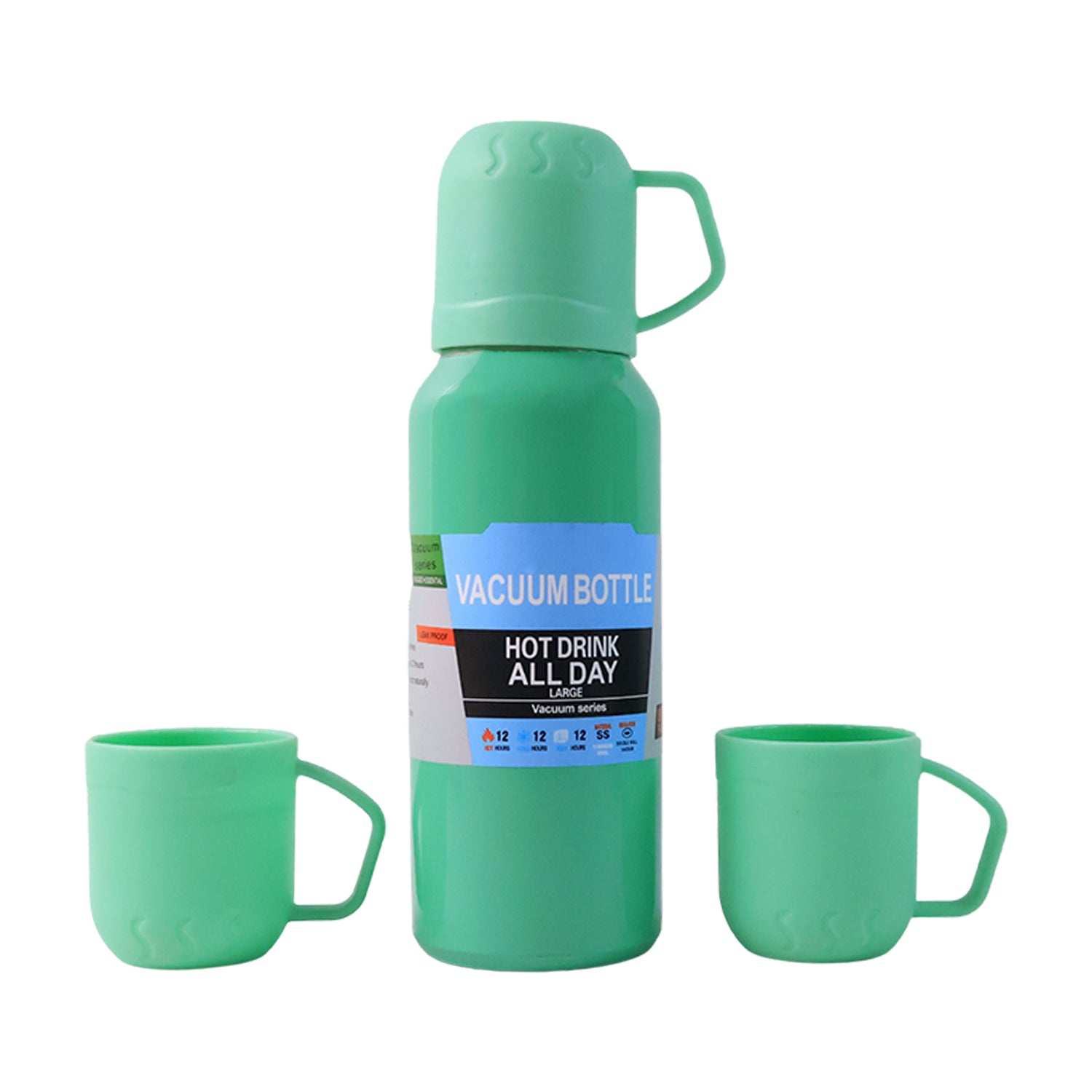 Green Vacuum Flask Set.
