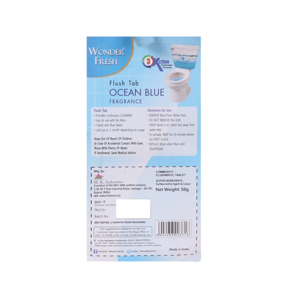 1325 Toilet Cleaner Flush Tab (Ocean Blue) - 50 Gram Wukusy
