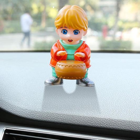 Solar Powered Car Aromatherapy Drummer Wukusy