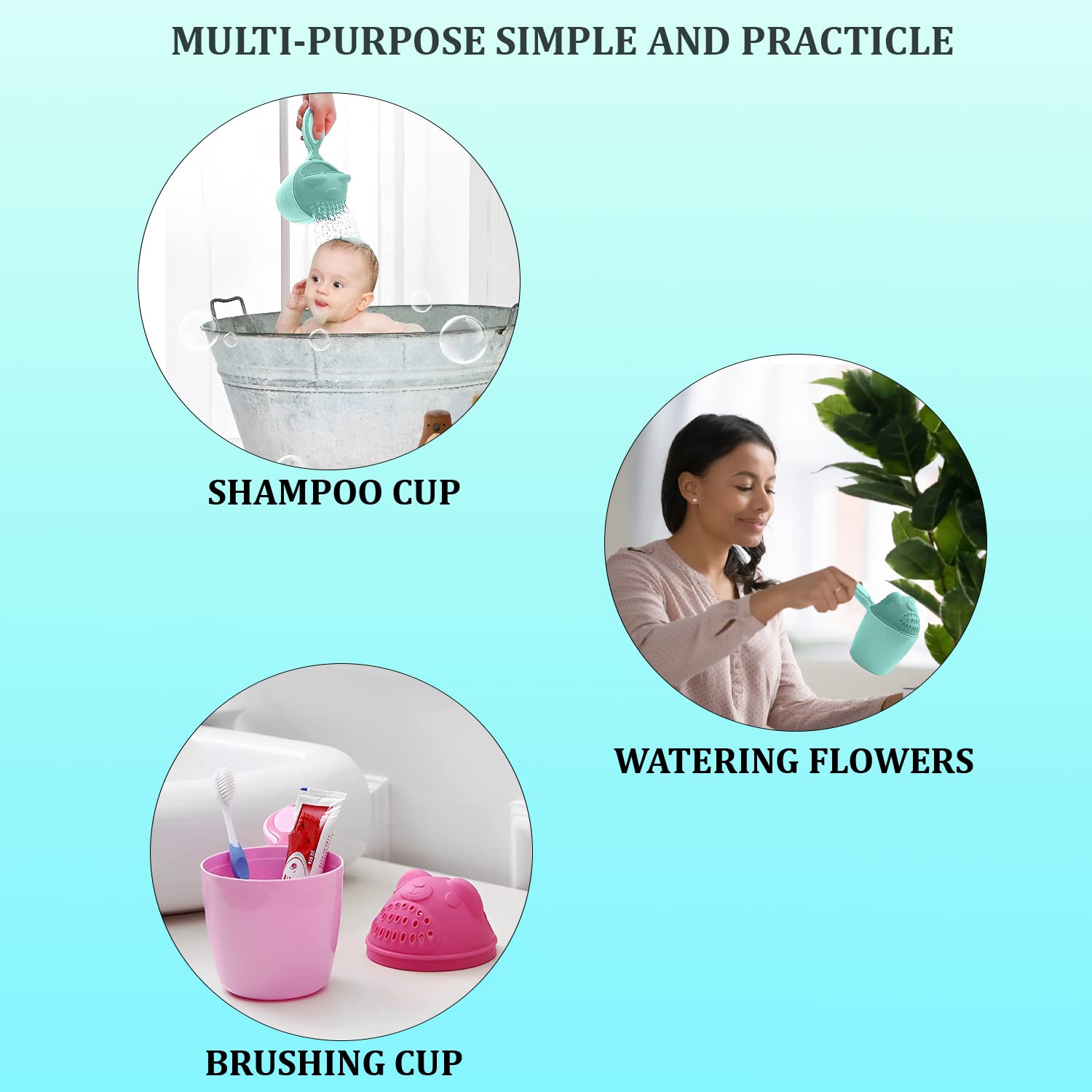 7697 Baby Shampoo Shower Cup Safe Soft Bathing Water Scorpion Baby Bath Tumbler Hair Washing Mug Rainer Wukusy