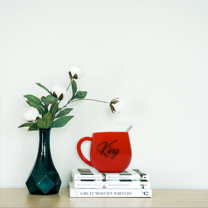 King & Queen Printed Matching Coffee Mugs