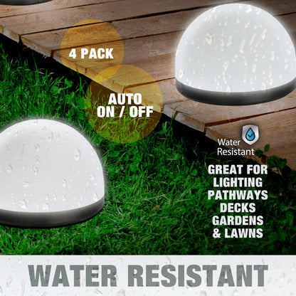 Dome Solar Garden Light Set (4 Pc) Wukusy