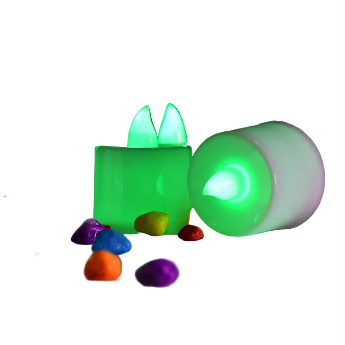 Green Flameless LED Tealight Candles.