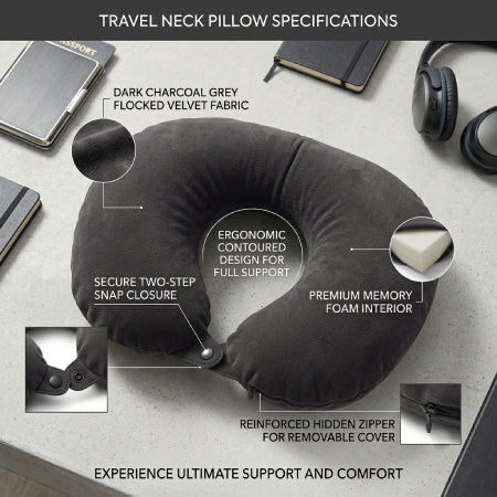 Ergonomic Travel Memory Foam Neck Pillow