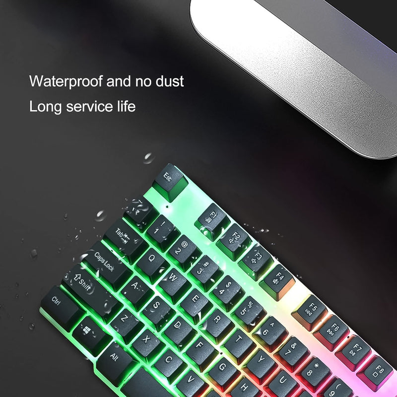 Wired RGB Keyboard Mouse Set - 104 keys Wukusy
