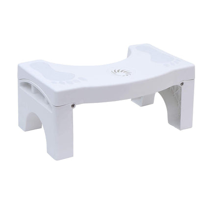 6005a Plastic Non-slip Folding Toilet Squat Stool - White Color Wukusy