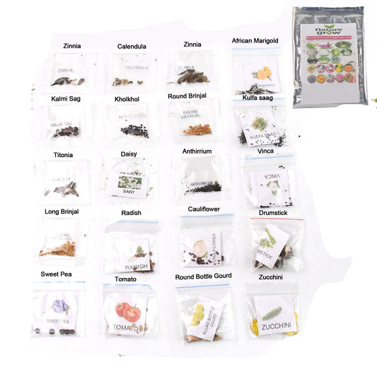 20-in-1 Vegetable & Flower Seeds Combo Pack