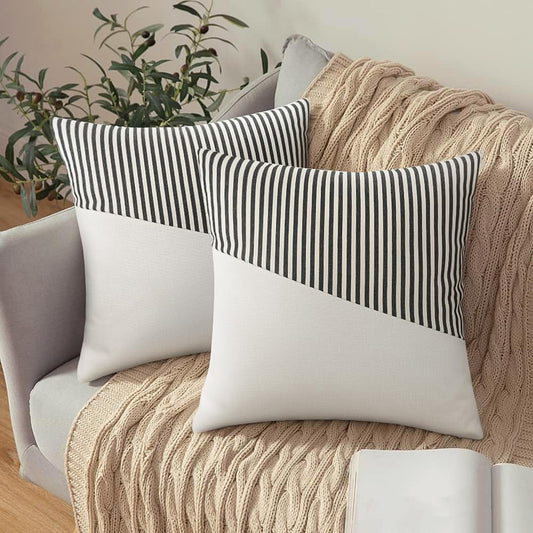 Decorative Pillow Covers Cushion Cases Soft Cotton (26  26 Inch  1 Pair  2 Pc) Wukusy