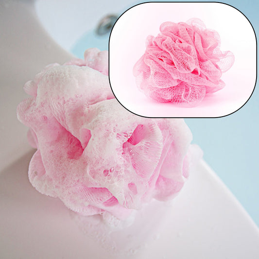 Bath Shower Loofah Sponge Pouf Body Scrubber