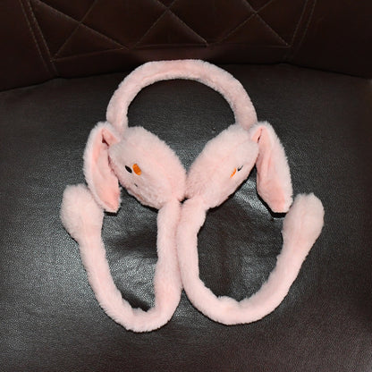 Cute Jumping Rabbit Ear Plush Winter Earmuffs