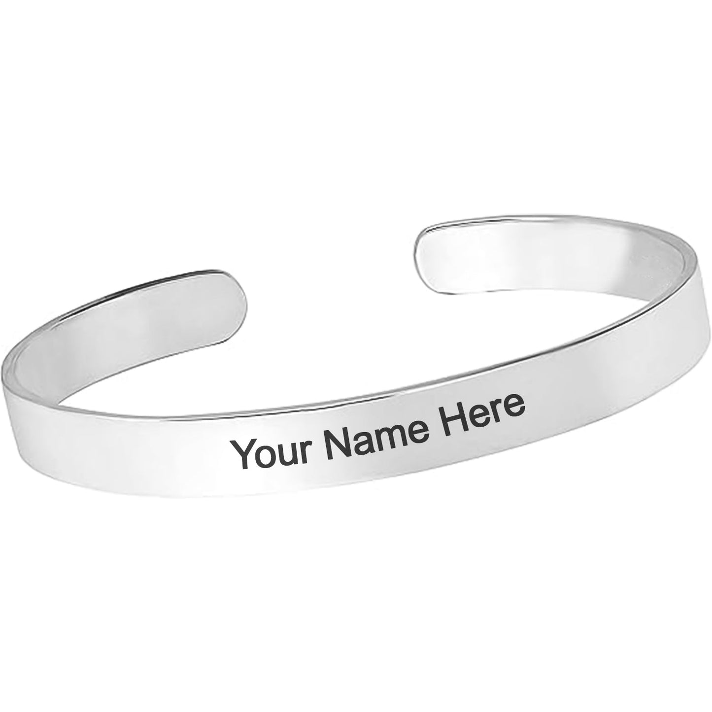 Personalized Silver Kada Bracelet