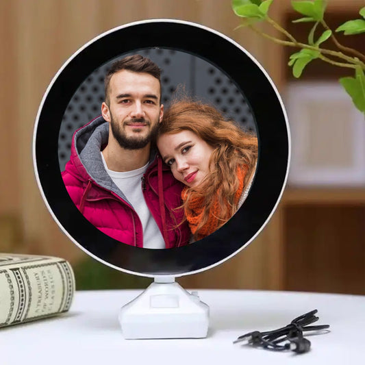 Plastic 2 In 1 Mirror Come Photo Frame With Led Light Wukusy