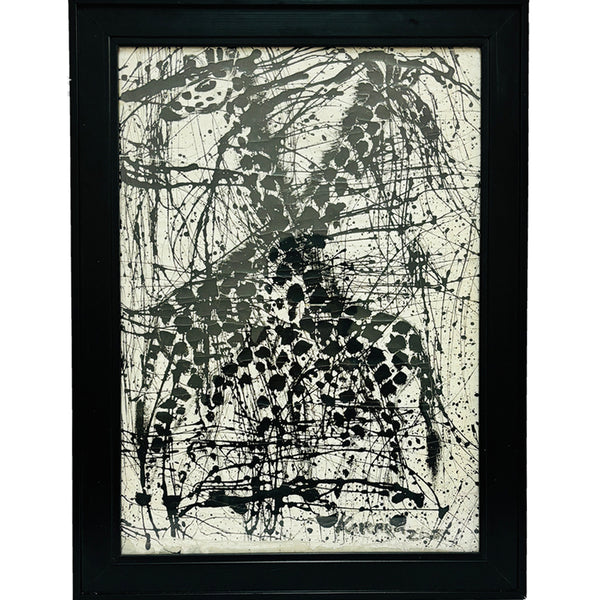Majestic Giraffe | Black & White Framed Canvas Wall Art | The Exclusive Art