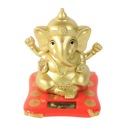 Decorative Religious Large Lord Ganesha Idol With Solar-powered Base (1 Pc) Wukusy