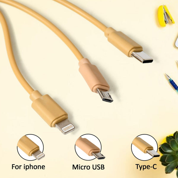 3 in 1 Retractable Multi Charging Cable Wukusy