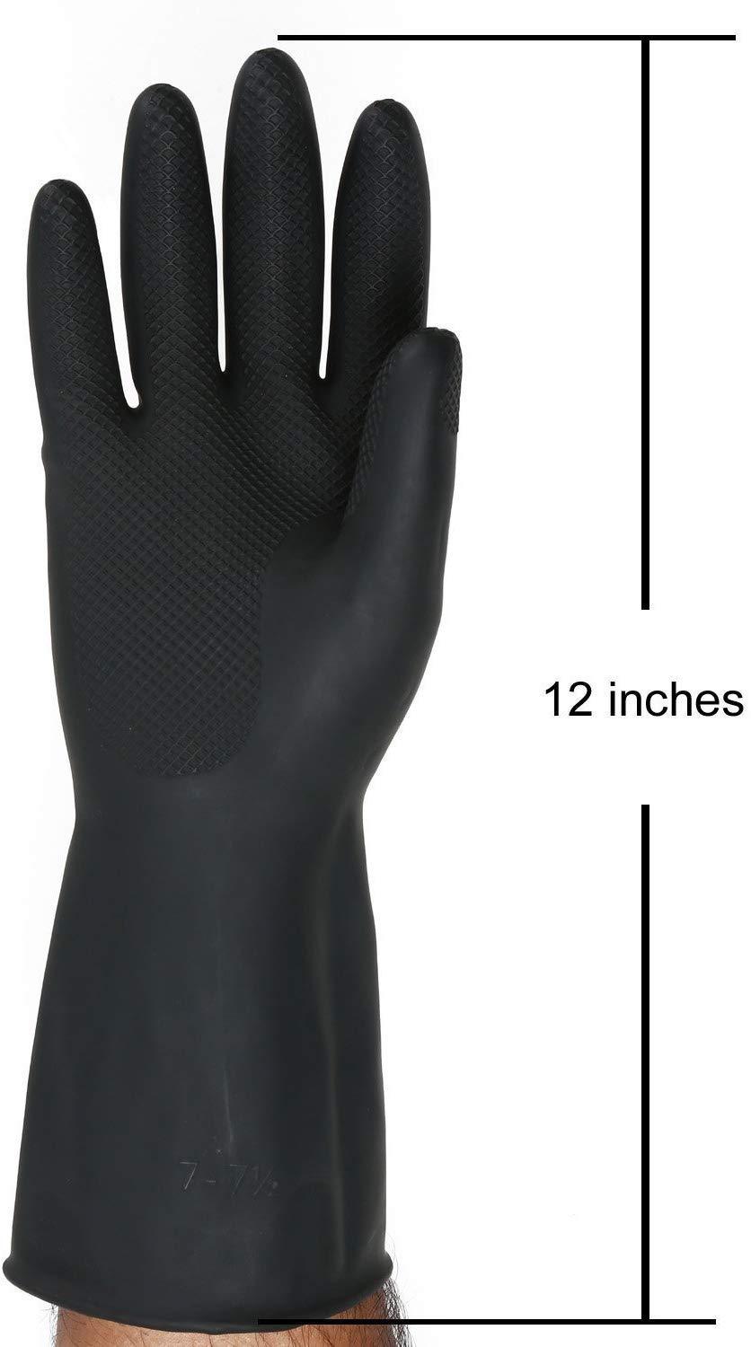 0673 Multipurpose Natural Gum Rubber Reusable Cleaning Gloves Wukusy