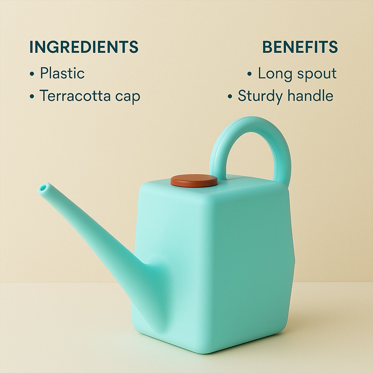 2L Heavy-Duty Plastic Watering Can