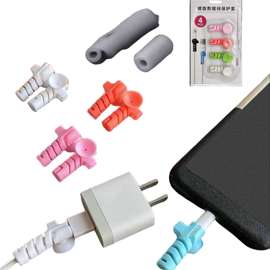 Cable Cord Protector Saver With Suction End (Suction Winder  4 Pcs Set)