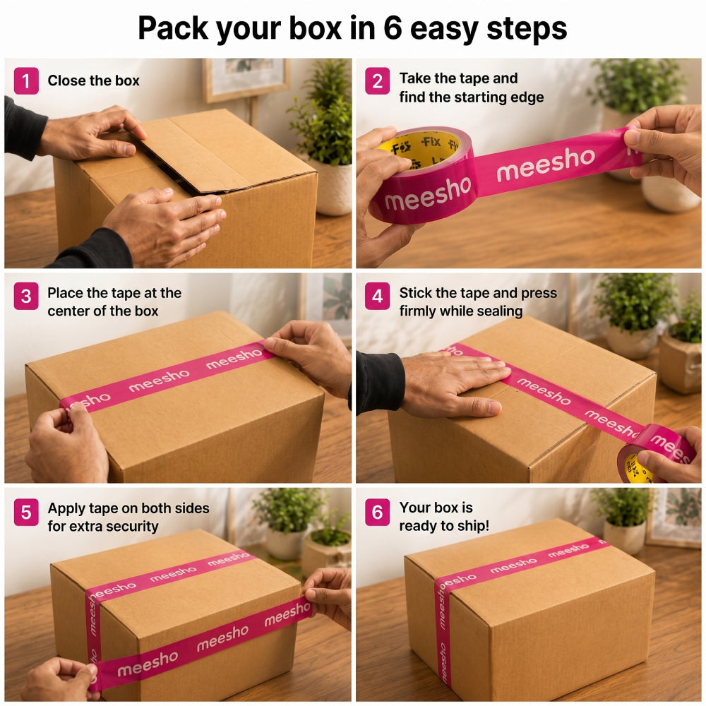 Premium Meesho Printed Packaging Tape