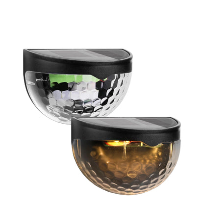 6-LED Solar Wall Lights with Honeycomb Shade