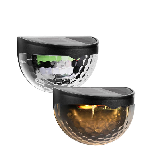 6-LED Solar Wall Lights with Honeycomb Shade