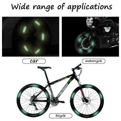 Multicolored Reflective Car Wheel Hub Stickers