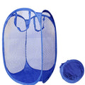 Foldable Collapsible Mesh Laundry Bag Pack Of 1 (Mix Color) Wukusy