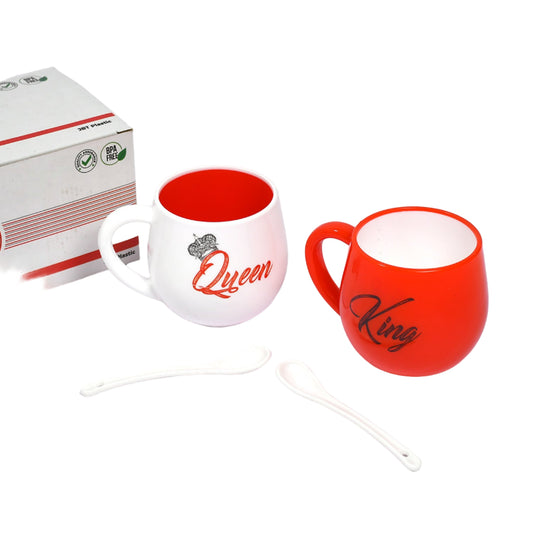 King & Queen Printed Matching Coffee Mugs