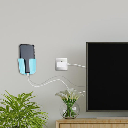 Wall-Mounted Phone Stand & Charger Organizer