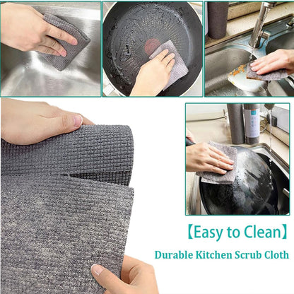8190 Durable Kitchen Scrub Cloth Microfiber Cleaning Cloth Roll Kitchen Wear-resistant Cloth 2022cm Multipurpose Cleaning Cloths For Kitchen (1pc) Wukusy