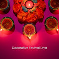Handmade Clay Diyas(6 pc set) Wukusy