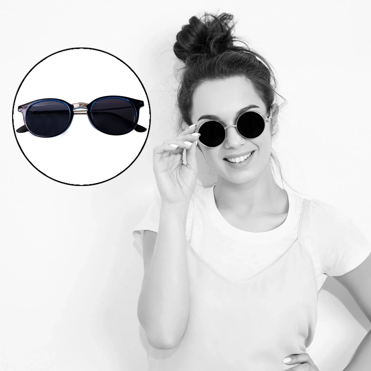 UV Protected Round Sunglasses Wukusy