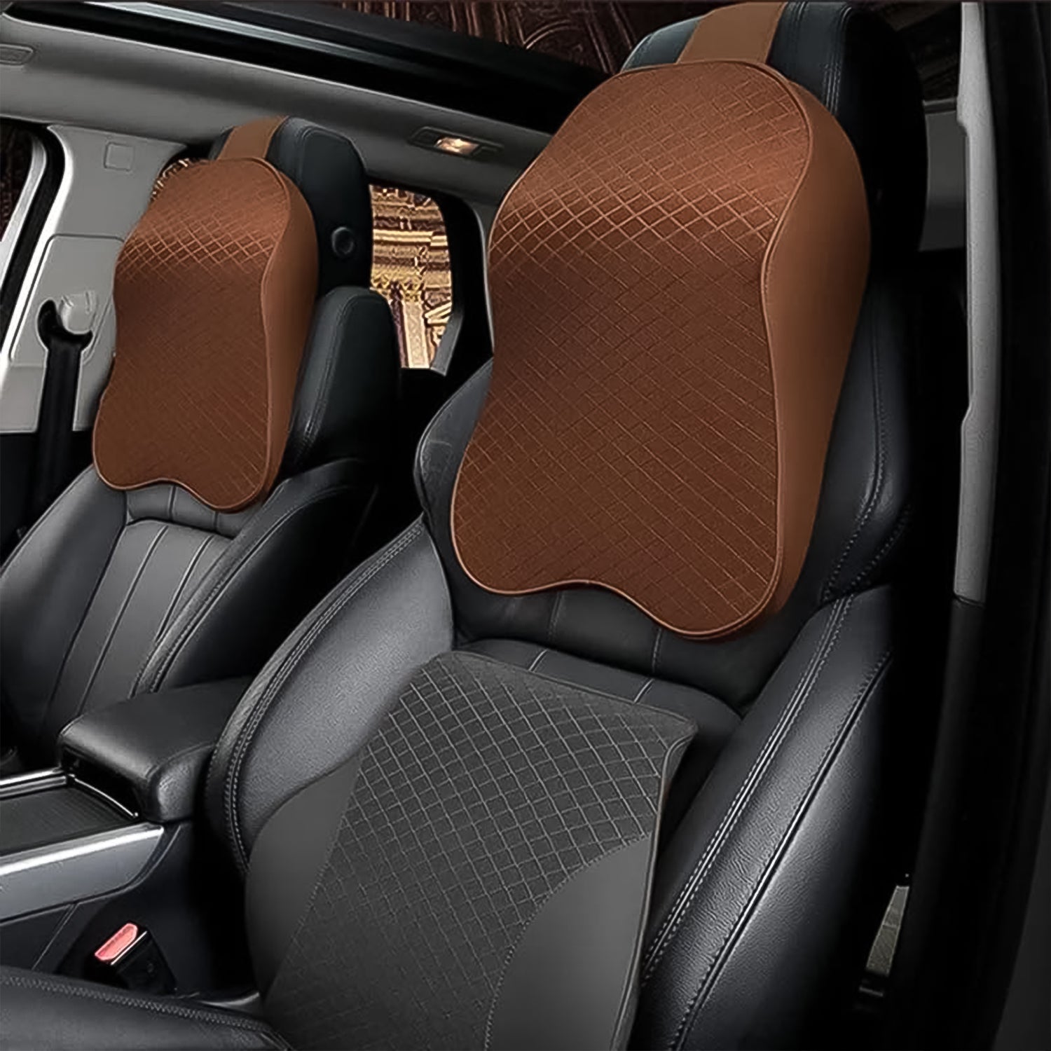 8595 Car Neck Pillow Car Neck Headrest Pillow Memory Foam Car Accessories Cushion Car Seat Head Support Neck Protector Car Seat Neck Pillowfor Driving (1 Pc) Wukusy